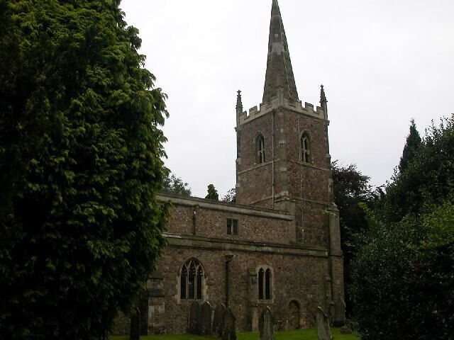 All Saints' parish church, Dunton Bassett, Leicestershire, seen from the northeast