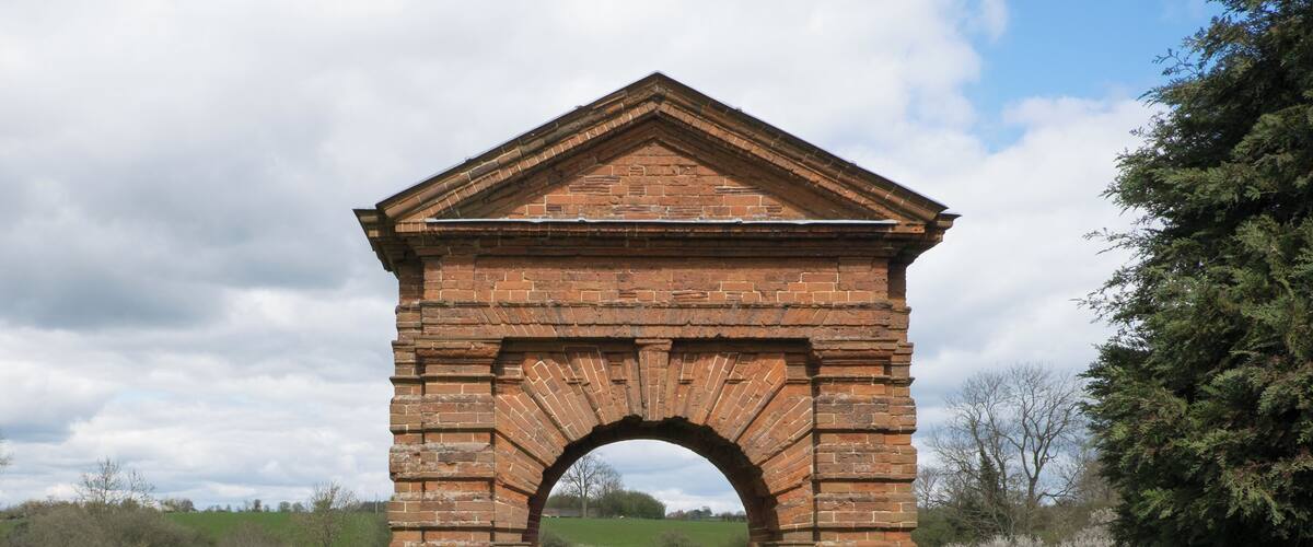 The 1630s Peyto gateway at St. Giles Church, Chesterton, Warwickshire.