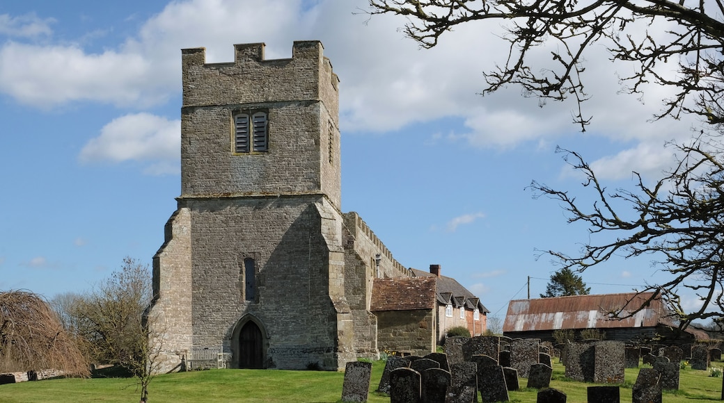 St. Giles Church, Chesterton, Warwickshire. This Grade II listed building church was founded in the 11th Century.