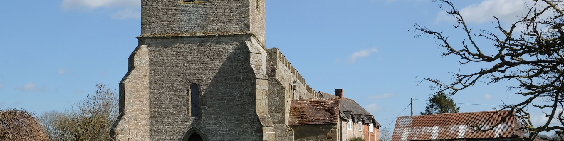 St. Giles Church, Chesterton, Warwickshire. This Grade II listed building church was founded in the 11th Century.