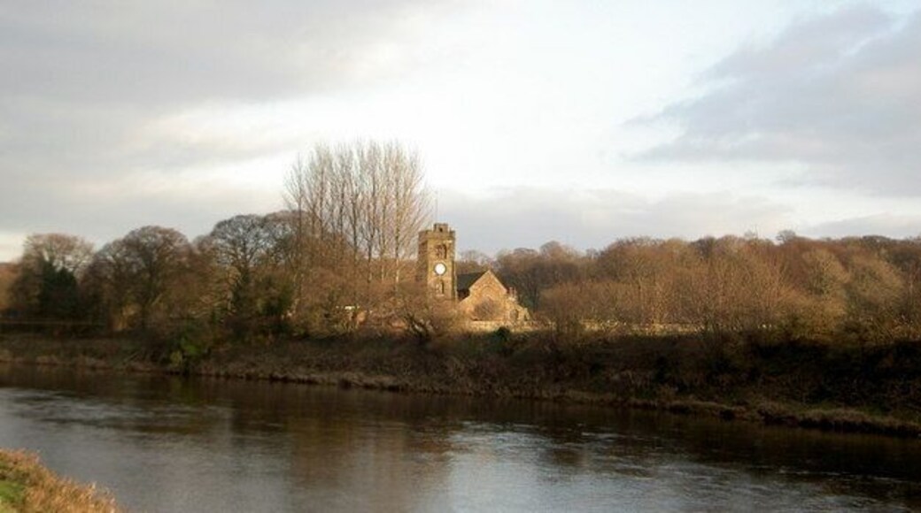 Samlesbury Church and the Ribble Seen from across the Ribble on a bright December afternoon, this church might have been painted by Constable...