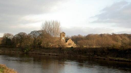 Samlesbury Church and the Ribble Seen from across the Ribble on a bright December afternoon, this church might have been painted by Constable...