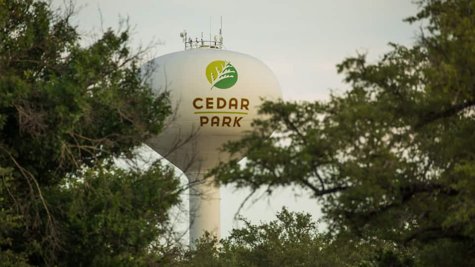Cedar Park featuring signage