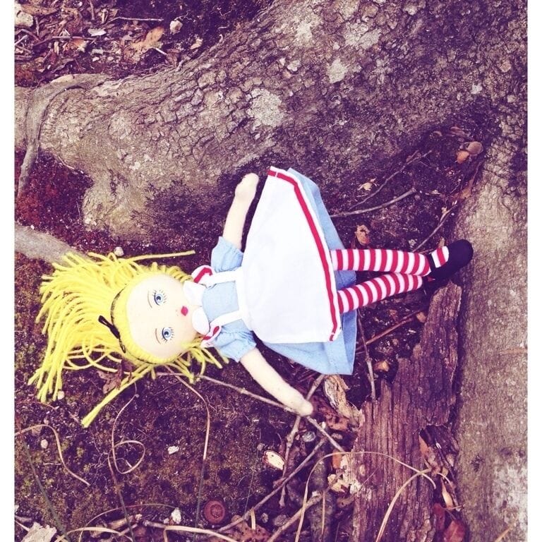 While hiking with my wife in Pocahontas State Park in Virginia we came across this doll left on the trail.  I thought it would make for a cool photo.