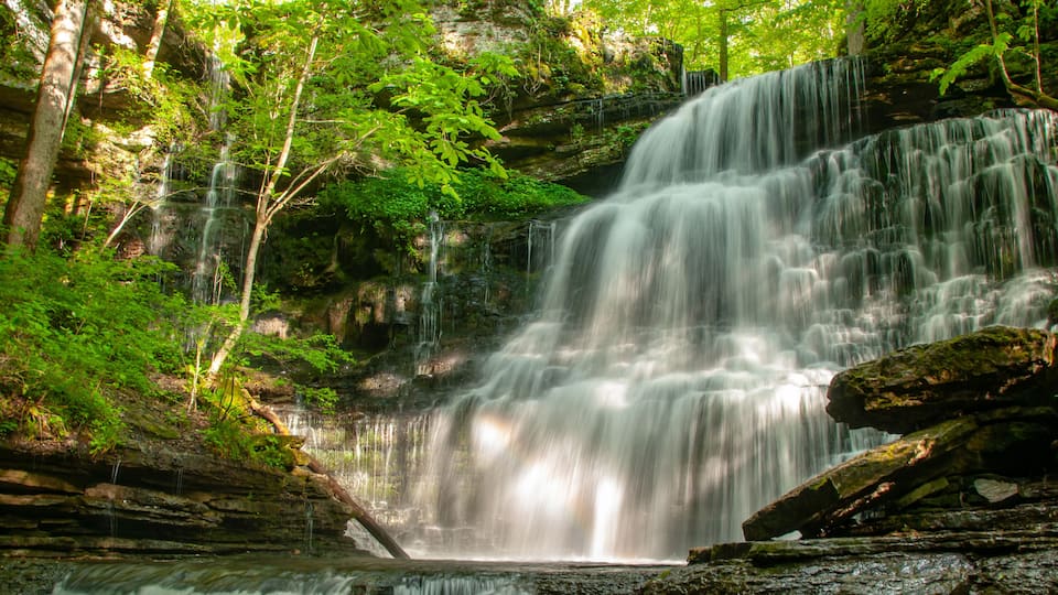 Machine Falls Near Tullahoma, Tennessee in Early Spring - Beautiful Waterfall