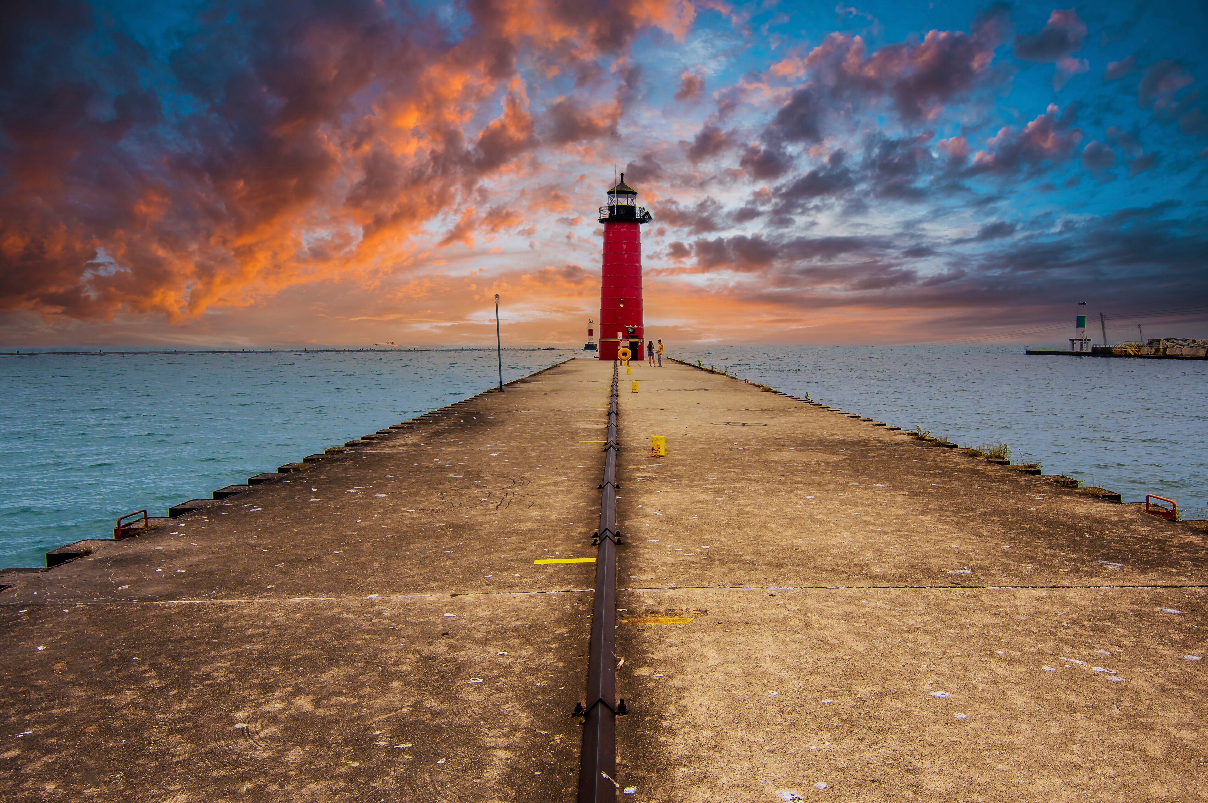 Kenosha Lighthouse View in Kenosha City of Wisconsin