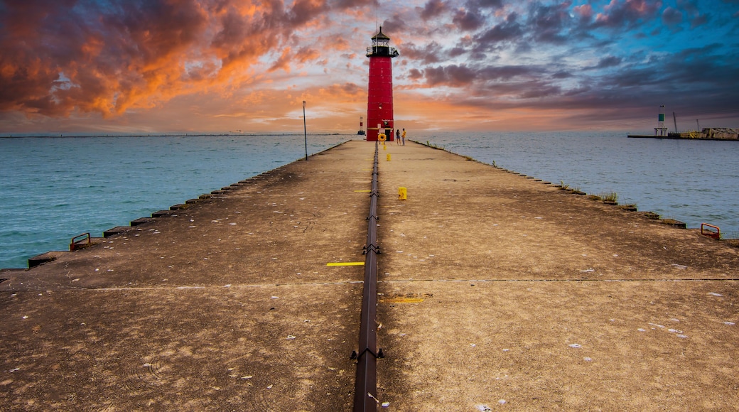 Kenosha Lighthouse View in Kenosha City of Wisconsin