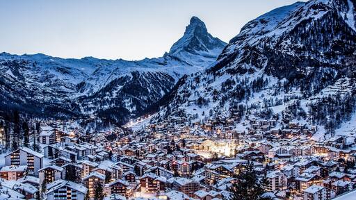 amazing view of Matterhorn peak from Zermatt