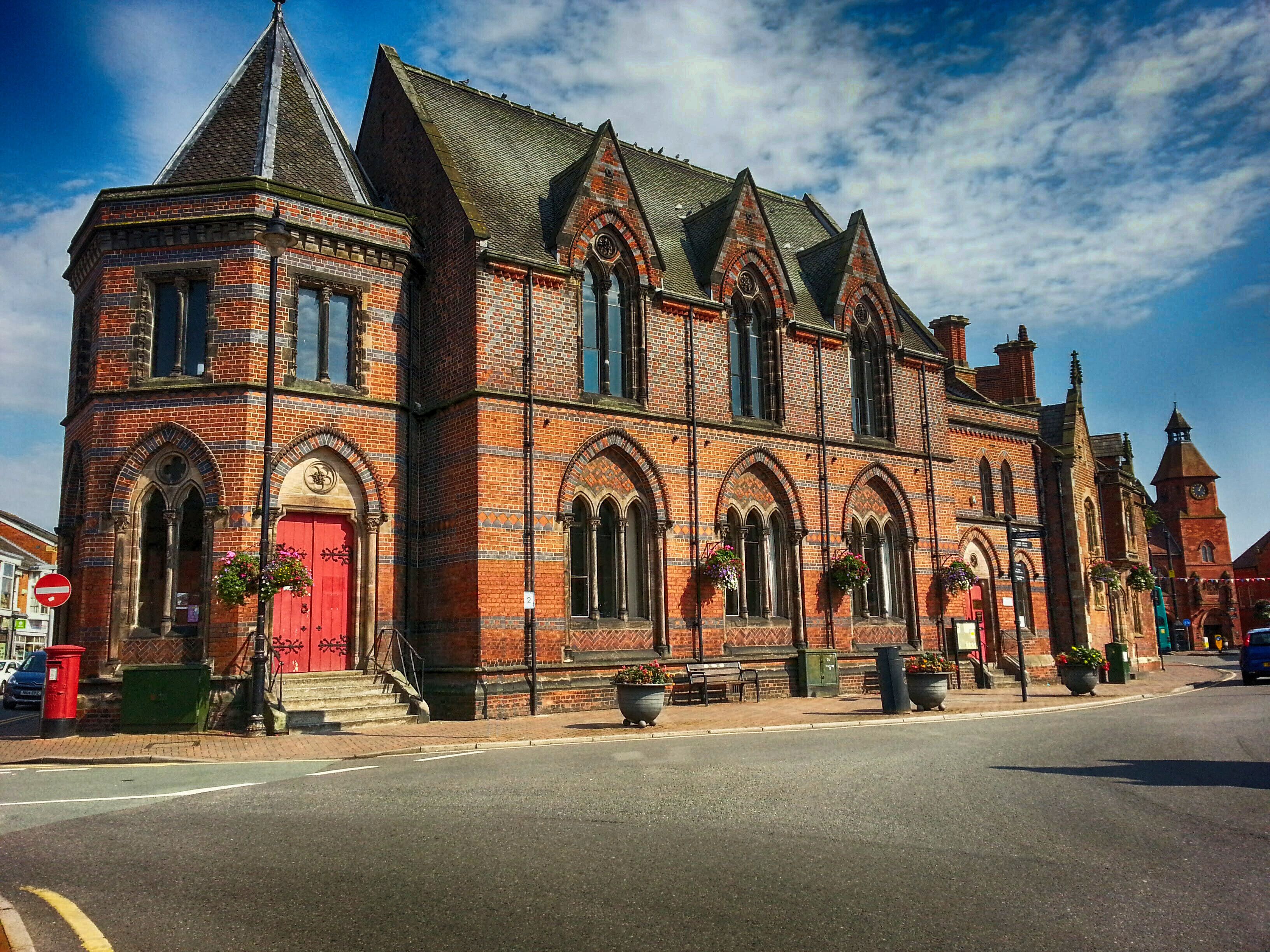 Sandbach Literary Institute, Grade II Listed Building designed by George Gilbert Scott, built in 1857. See "Listed Buildings in Sandbach"