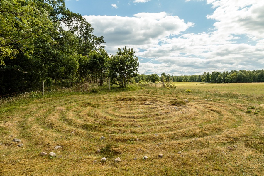 Historisches Labyrinth aus dem Mittelalter in Südschweden