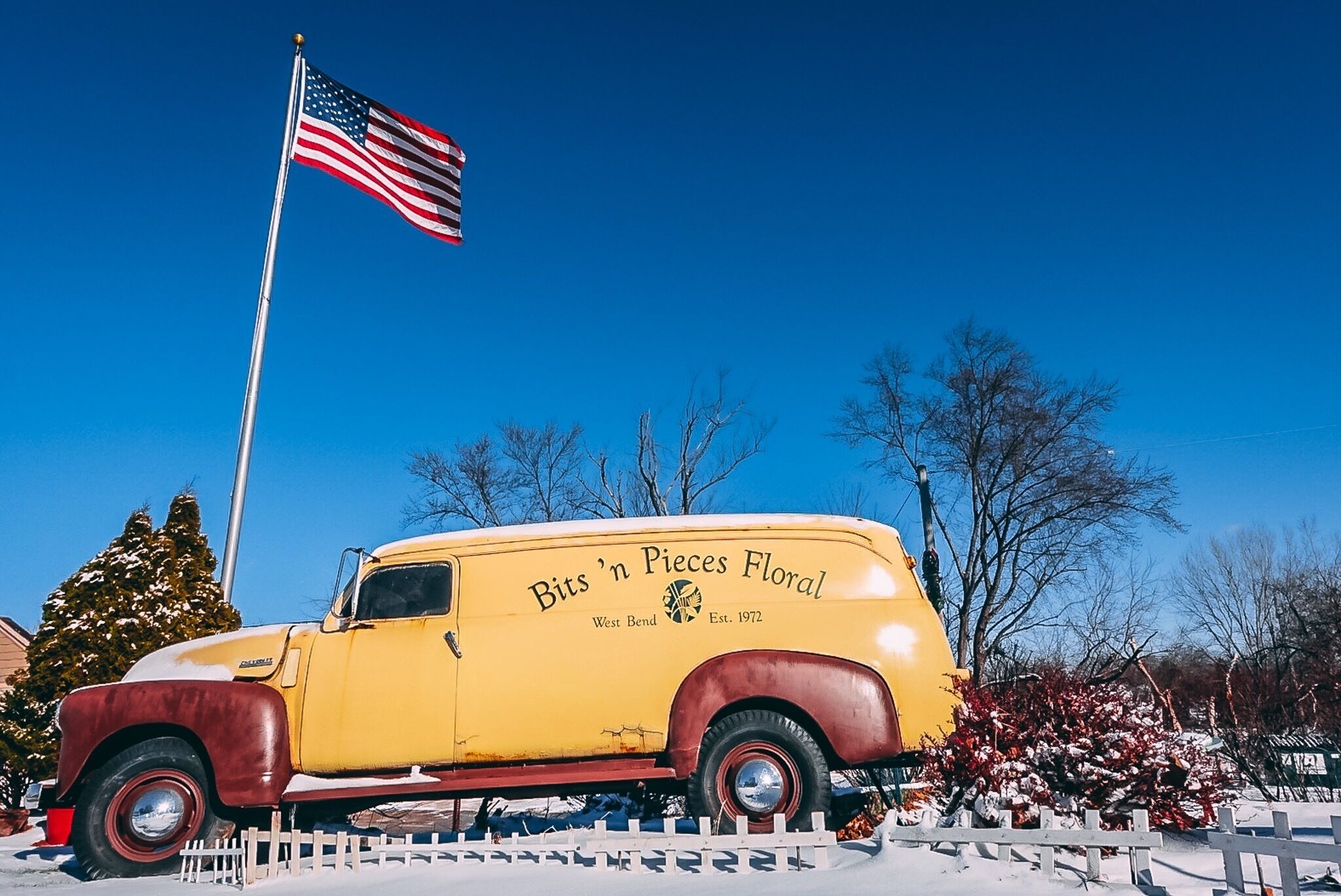 West Bend is all small town America. Road trips across America are always filled with special finds. #red