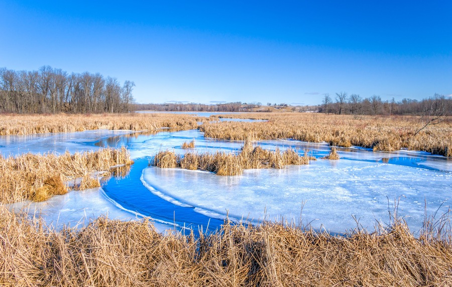 Winter View of Wolf Lake