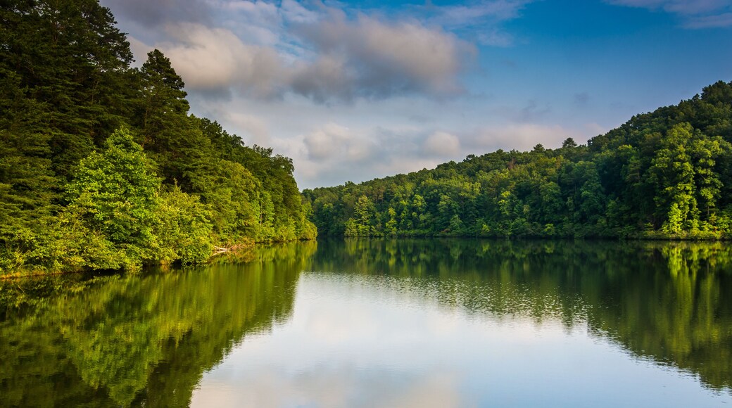 Evening reflections at Lake Oolenoy, Table Rock State Park, Sout