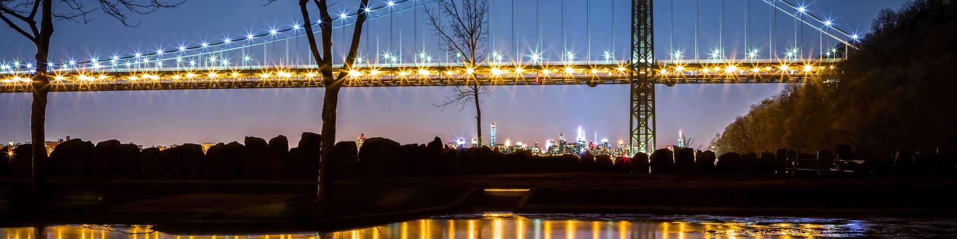 George Washington Bridge by night