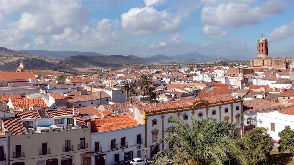 Panoramic view of the Extremaduran town of Zafra, in the province of Badajoz, Extremadura, Spain.