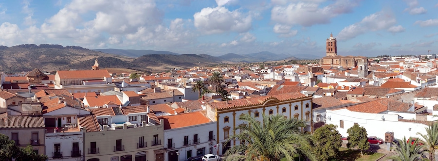 Panoramic view of the Extremaduran town of Zafra, in the province of Badajoz, Extremadura, Spain.