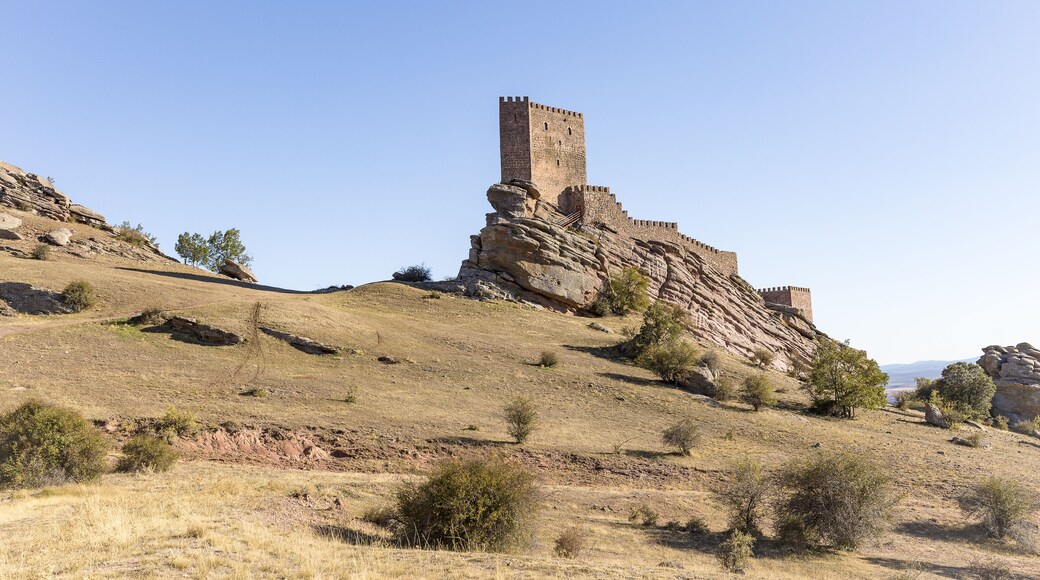 Medieval Castle of Zafra in Campillo de Duenas, Province of Guadalajara, Spain