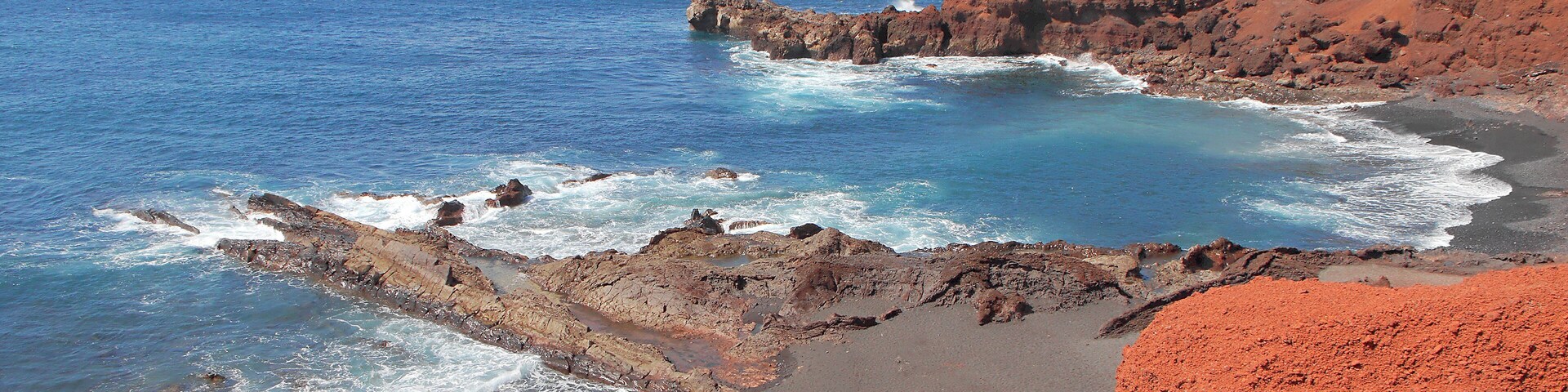 Part of the Caldera of El Golfo, Lanzarote, Canary Islands, Spain