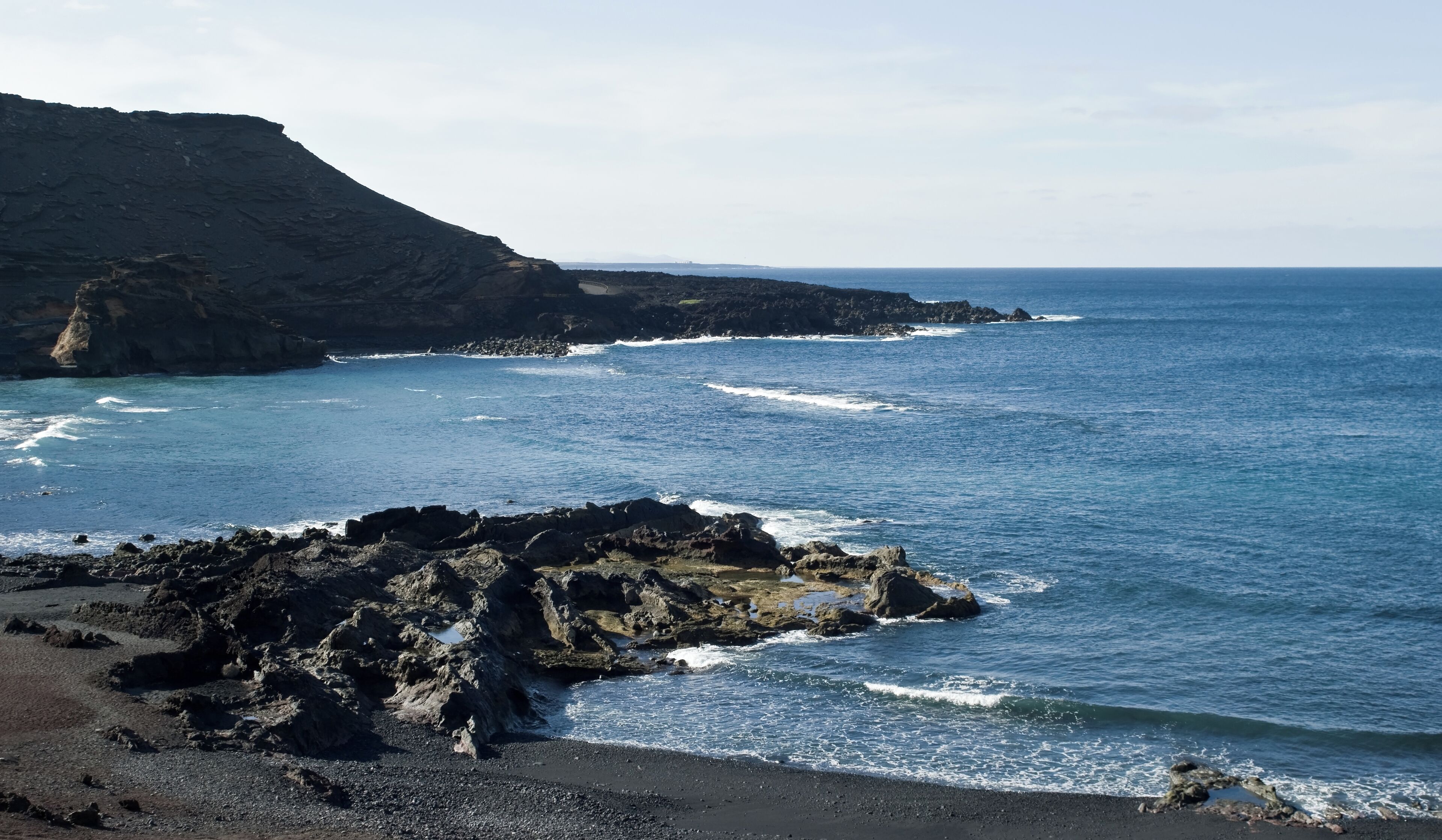 Beach of El Golfo - Lanzarote, Canary Islands, Spain.