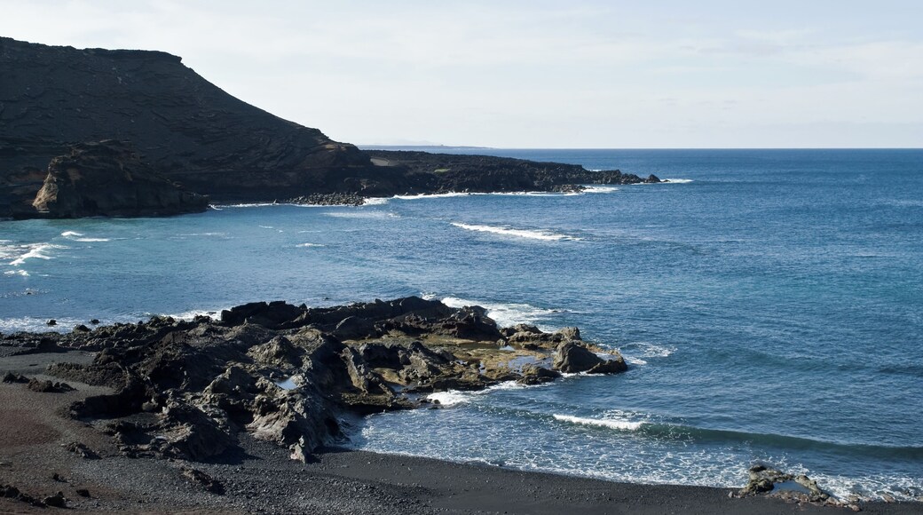 Beach of El Golfo - Lanzarote, Canary Islands, Spain.