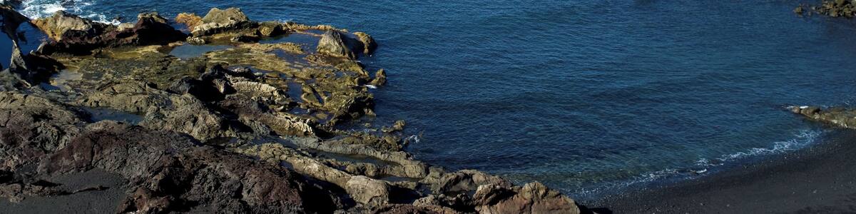 Beach of El Golfo - Lanzarote, Canary Islands, Spain.