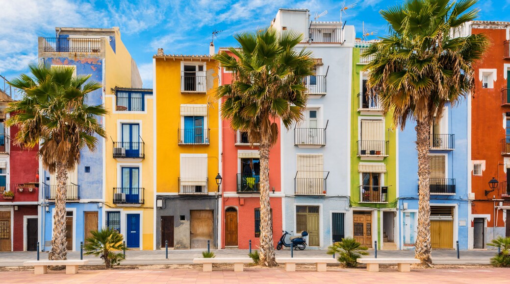 Village of Villajoyosa, Costa Blanca, Spain at springtime