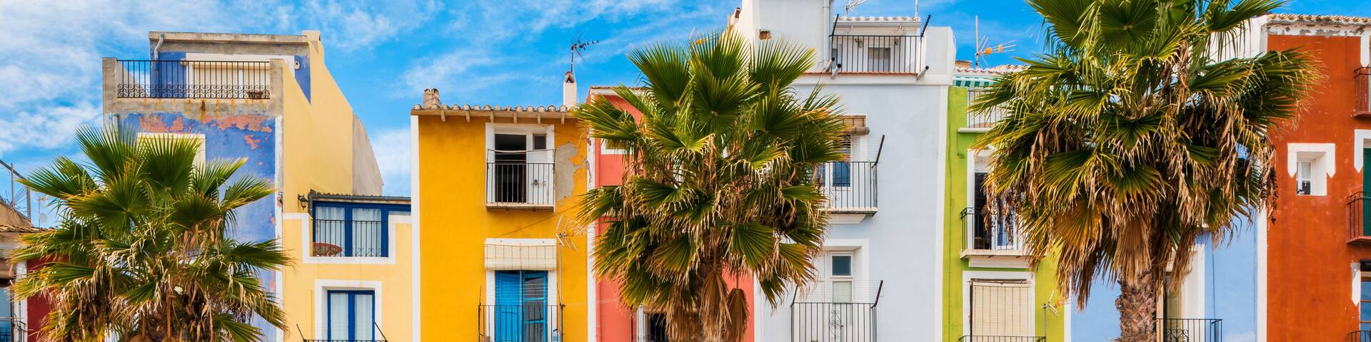 Village of Villajoyosa, Costa Blanca, Spain at springtime