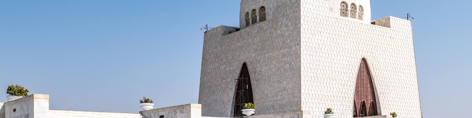 View at the Mazar-e-Quaid also known as Jinnah Mausoleum in Karachi - Pakistan