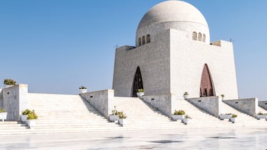 View at the Mazar-e-Quaid also known as Jinnah Mausoleum in Karachi - Pakistan