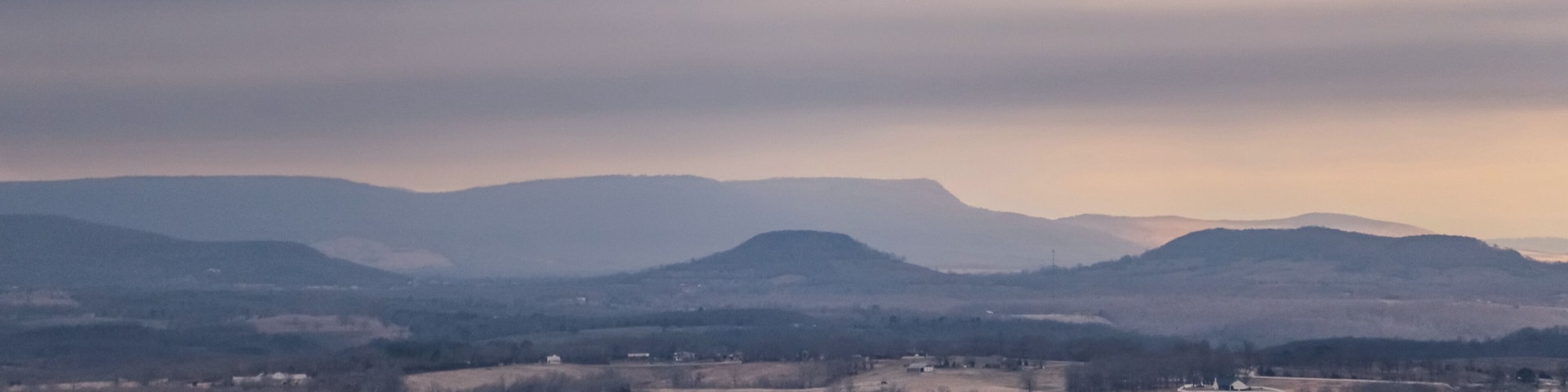 Looking out from the top of South Mountain Scenic Overlook on Hwy. 65 just outside of Marshall, Arkansas