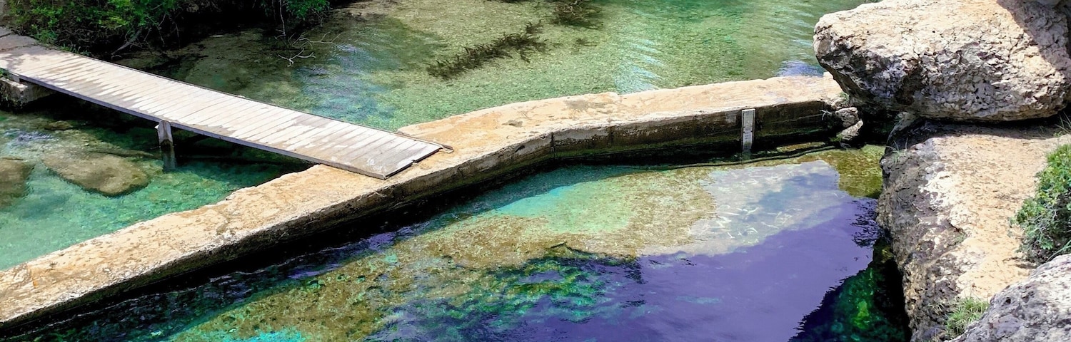 Beautiful place, need to book reservation for swim. 10 minutes hike to the place easy one. Free for visit and 10$ for swimming