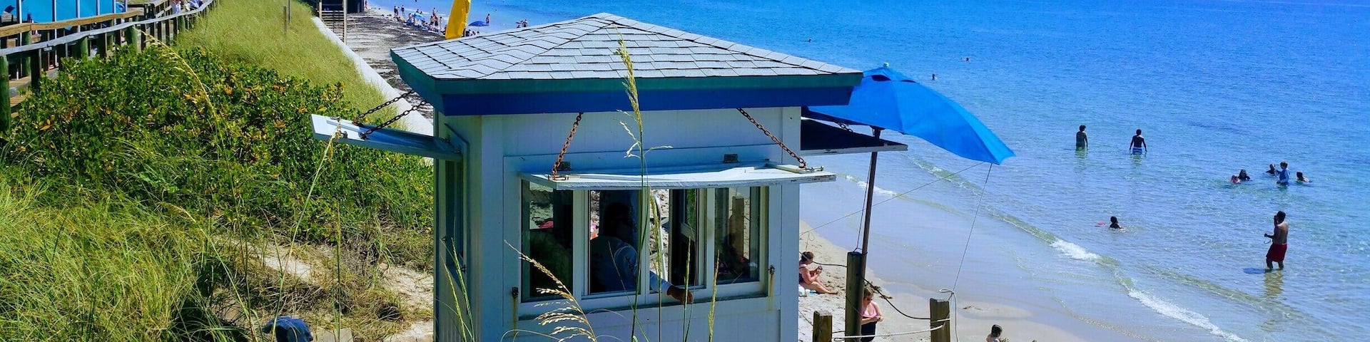 Views of the atlantic from the dune deck café.
