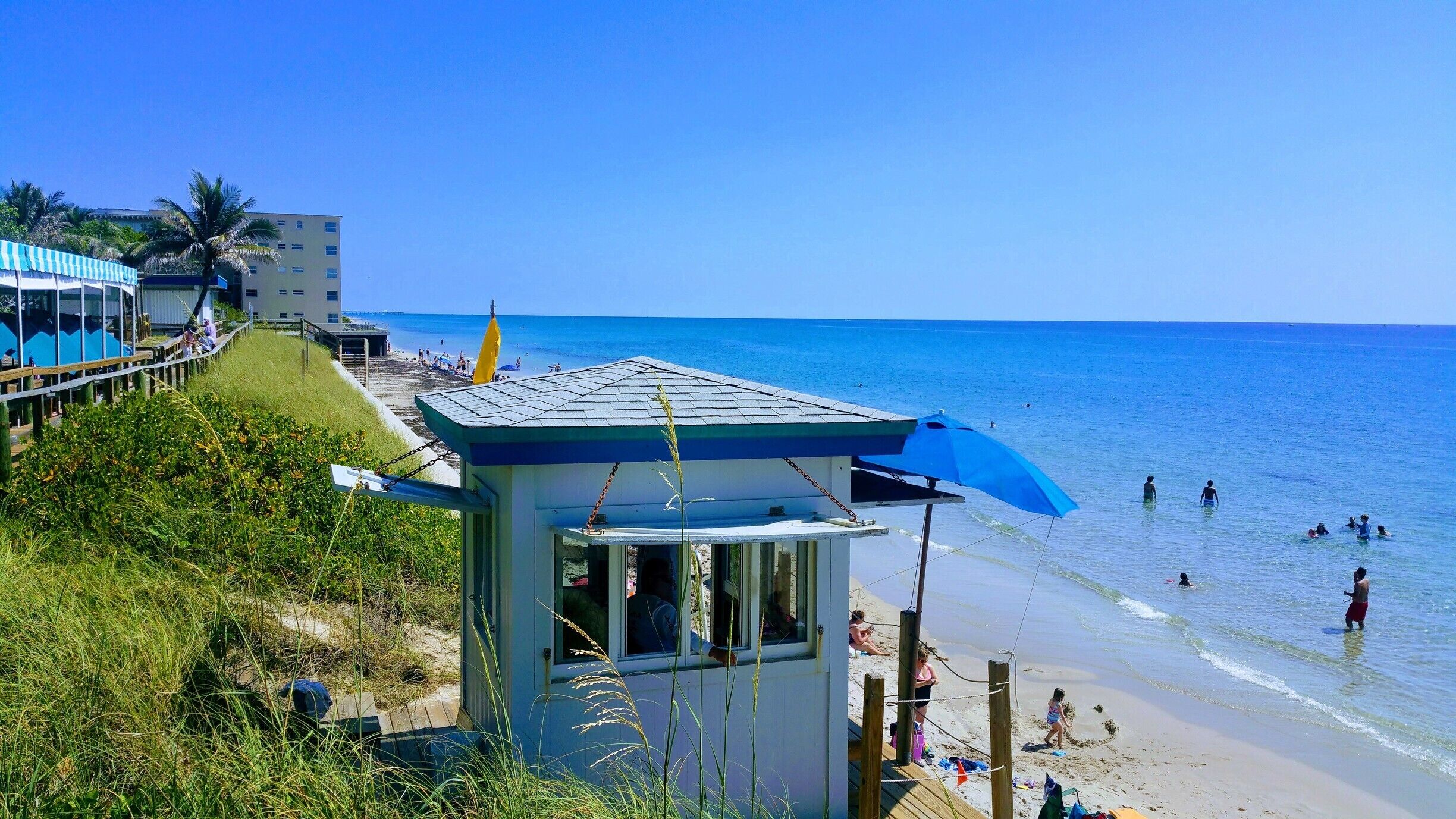 Views of the atlantic from the dune deck café.