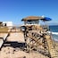 This lifeguard station was destroyed recently due to the ongoing beach erosion taking place along the east coast (south florida).