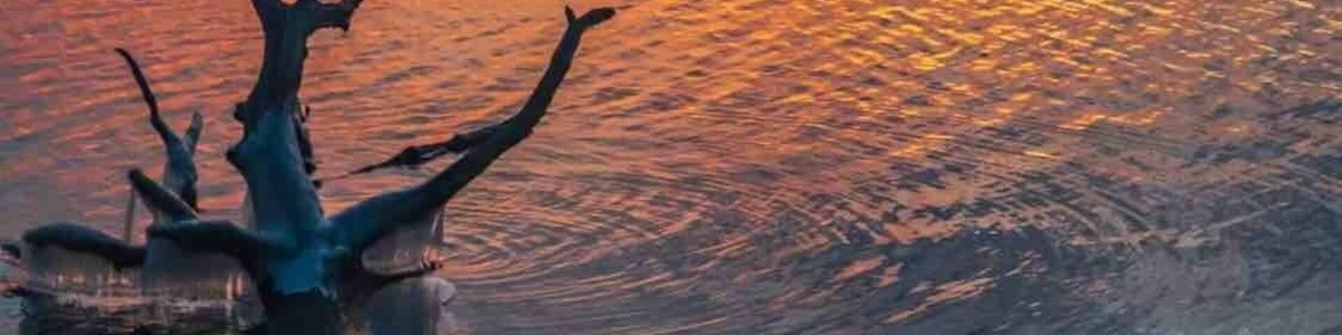 Sunset on Sangchris Lake.