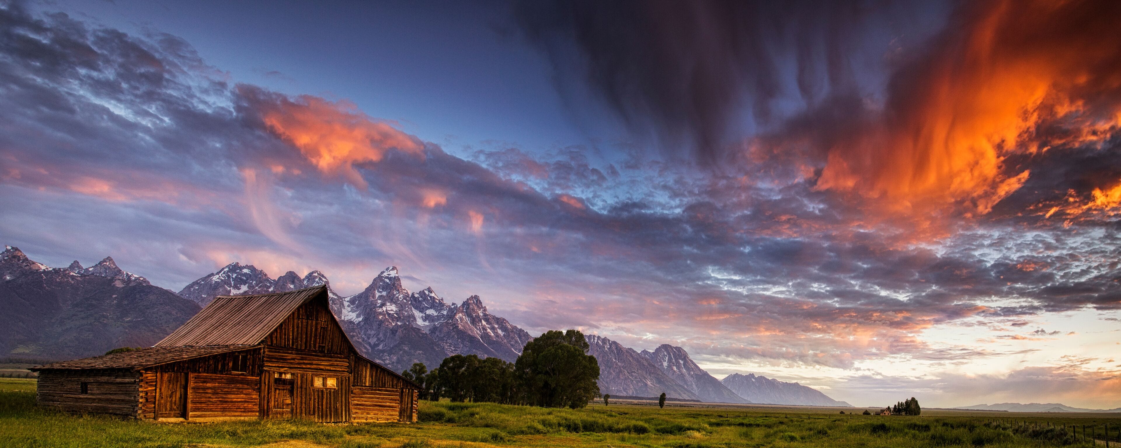 Historic Homestead at Mormon Row in the Tetons at Dawn