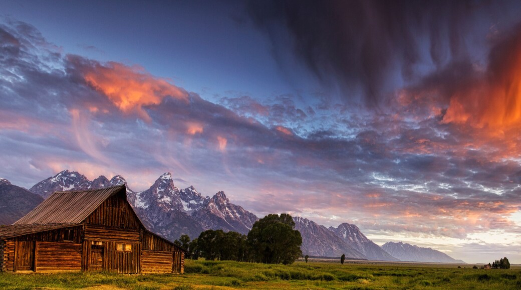 Historic Homestead at Mormon Row in the Tetons at Dawn