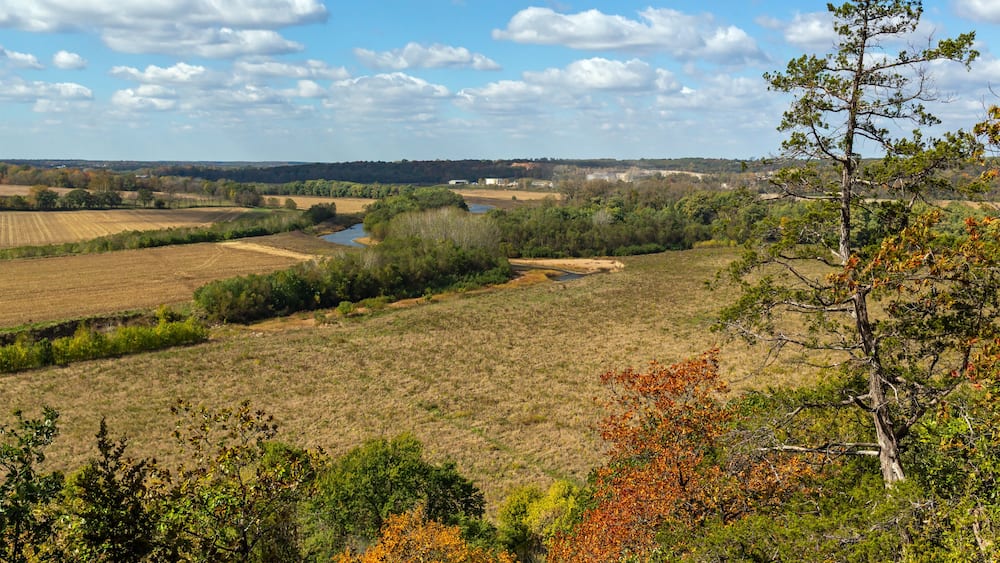 Scenic view from Frenchmans Bluff in Cuivre River State Park in Troy, Missouri