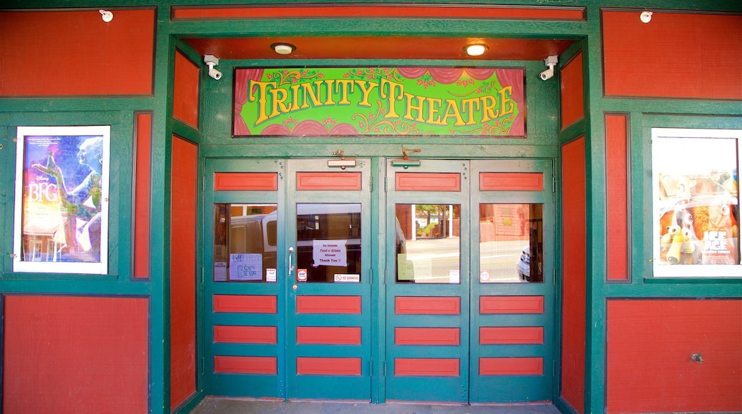 Weaverville showing signage and theater scenes