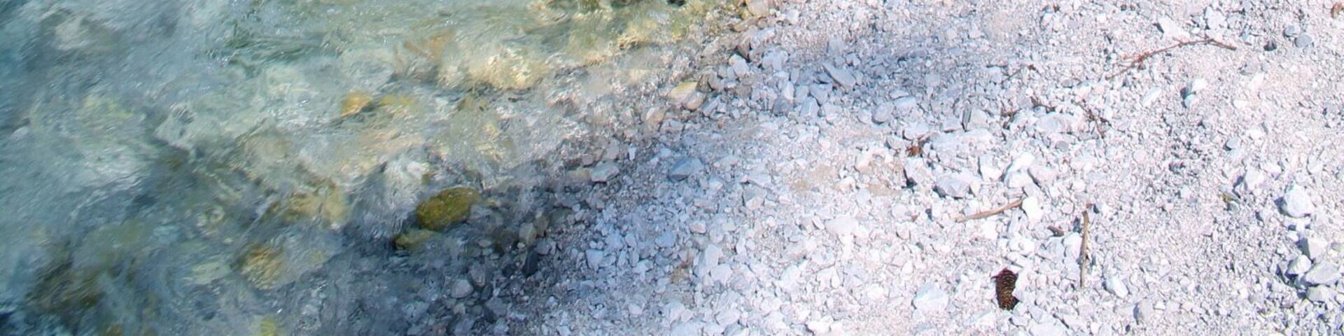 Beautiful colour of water in forest.