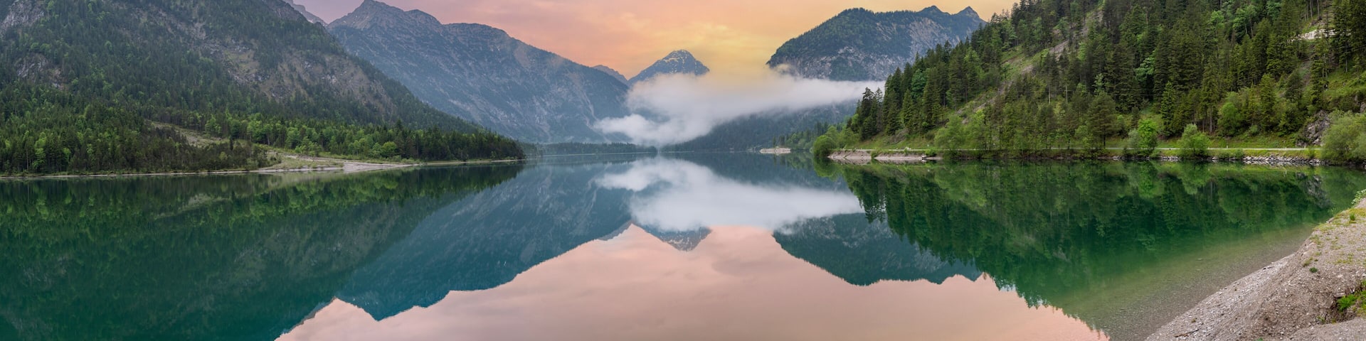 Plansee, lake in the Austrian Alps
