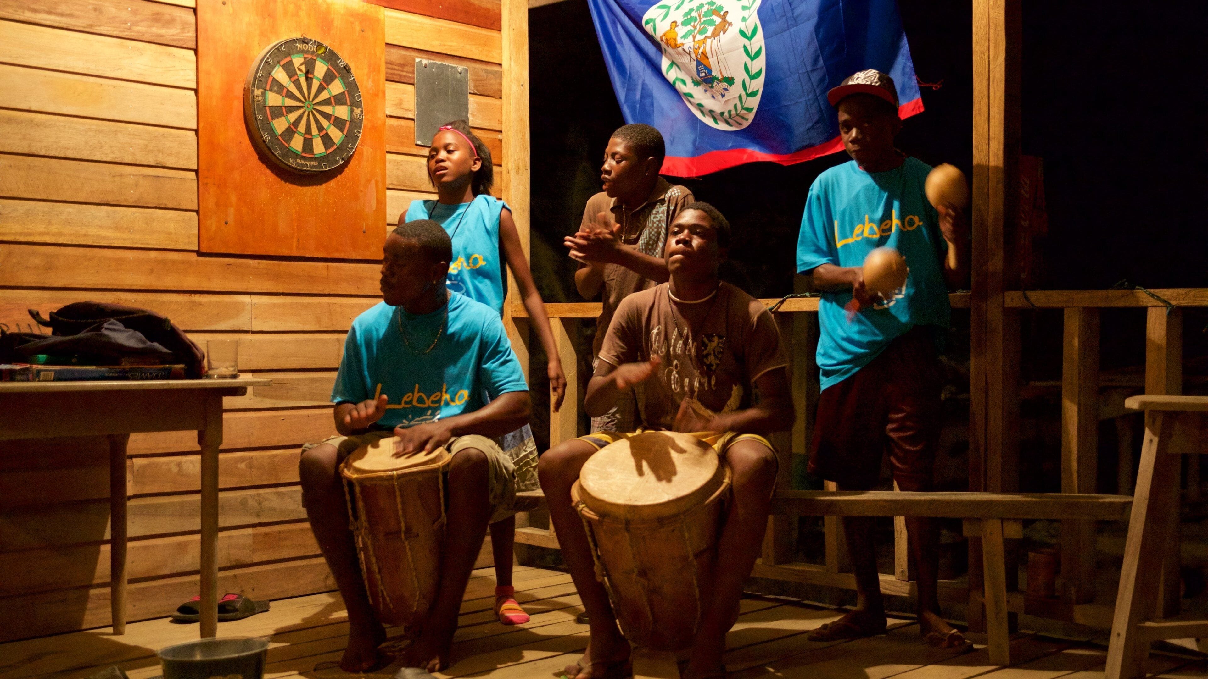 Hopkins showing performance art as well as a small group of people