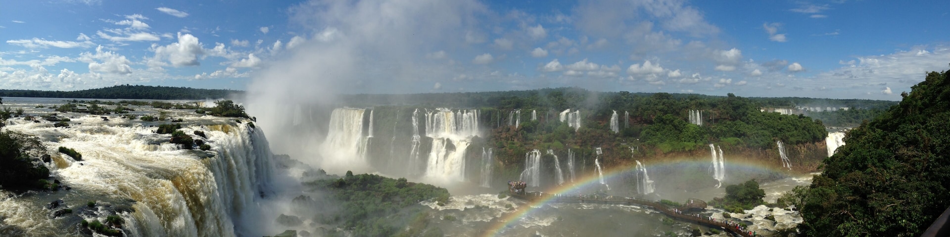 Iguazu falls from the Brazilian side. Breathtaking view! A single shot doesn't do justice to how amazing the experience was. Visiting both the Argentina and Brazil sides is worth it! #LifeAtExpedia