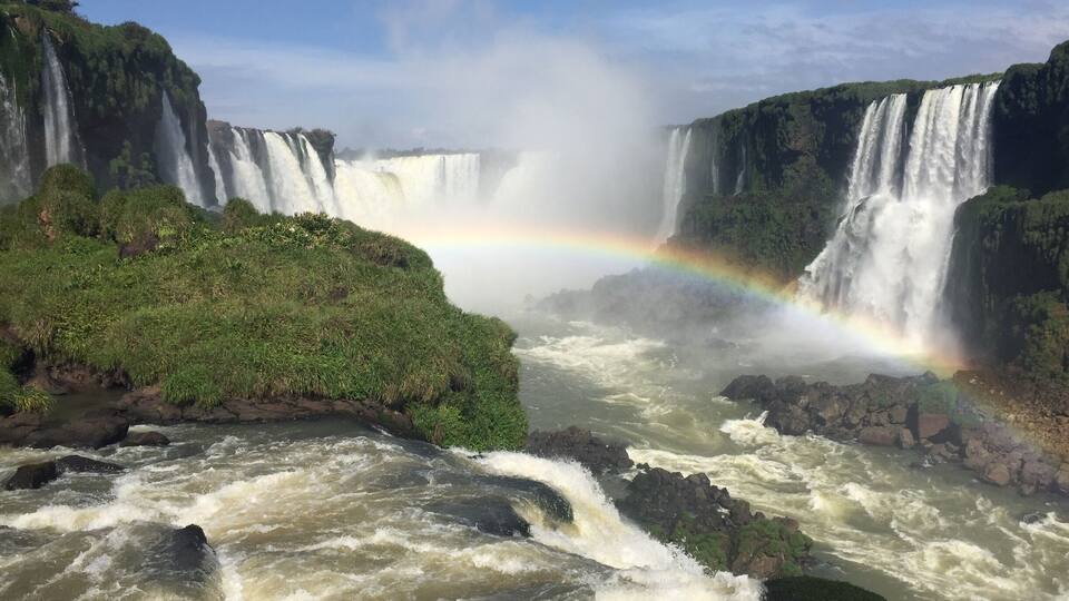 Iguazu falls from the Brazilian side