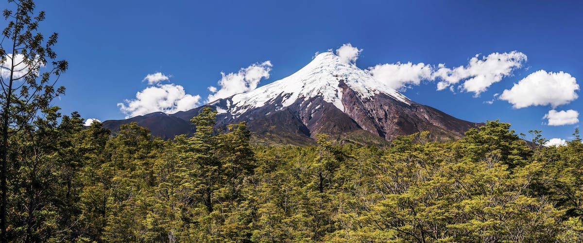 Osorno Volcano (Volcan Osorno), Vicente Perez Rosales National Park, Chilean Lake District, Chile, South America