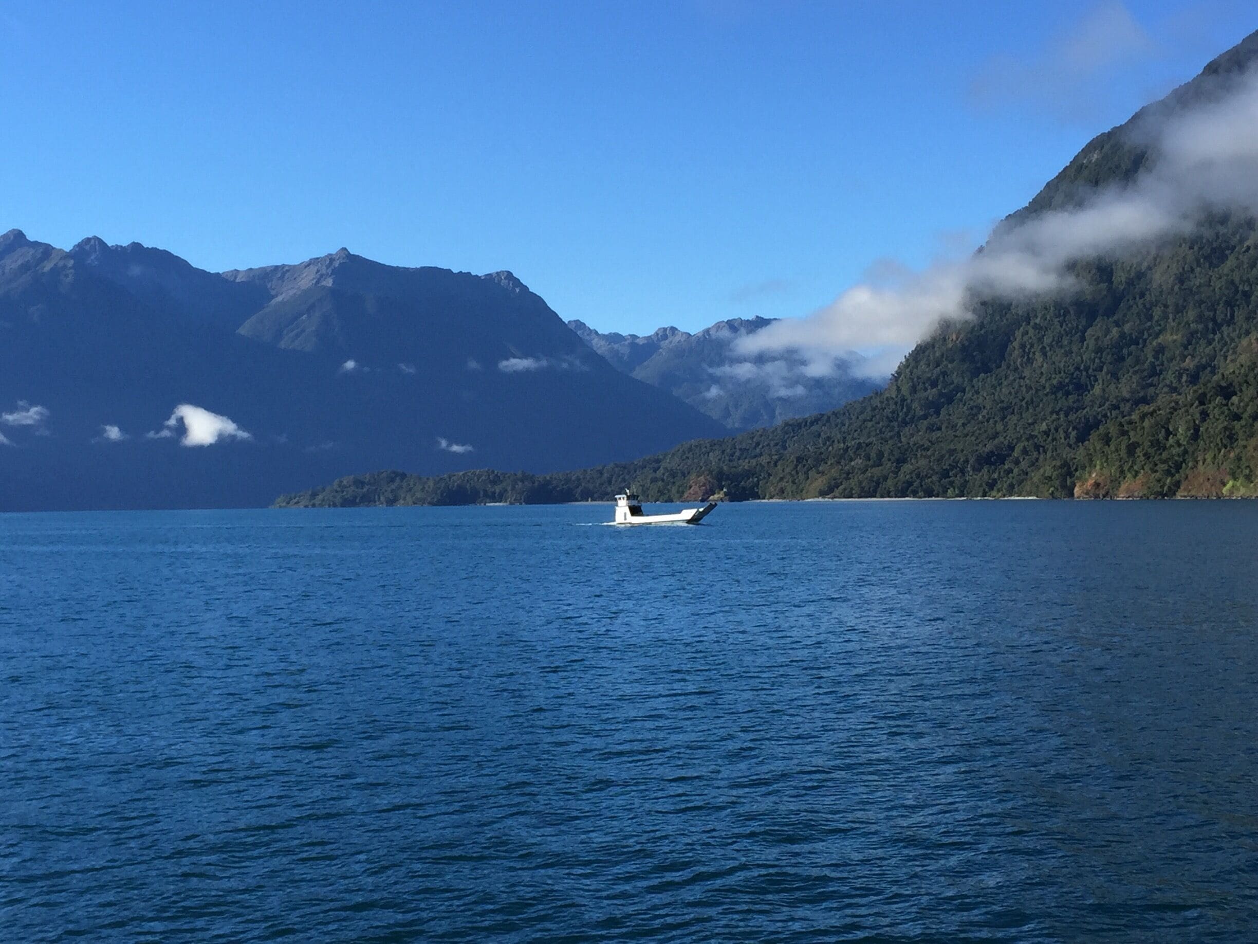 The lake is the result of glacial and volcanic processes