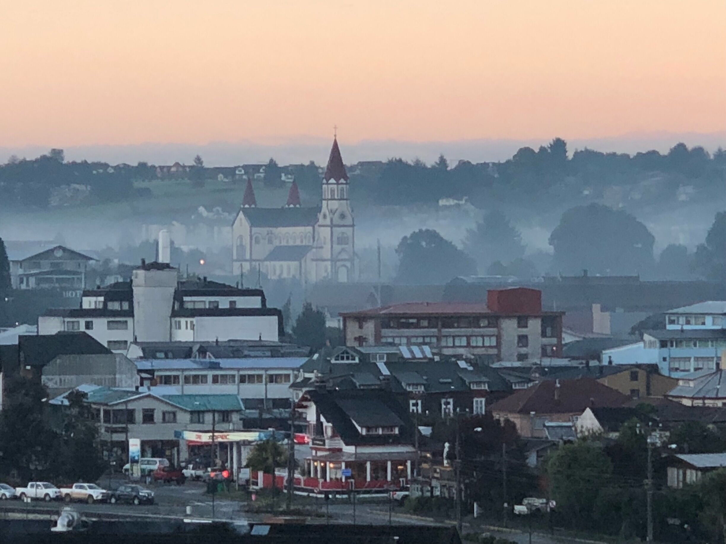 Morning mist in Puerto Varas