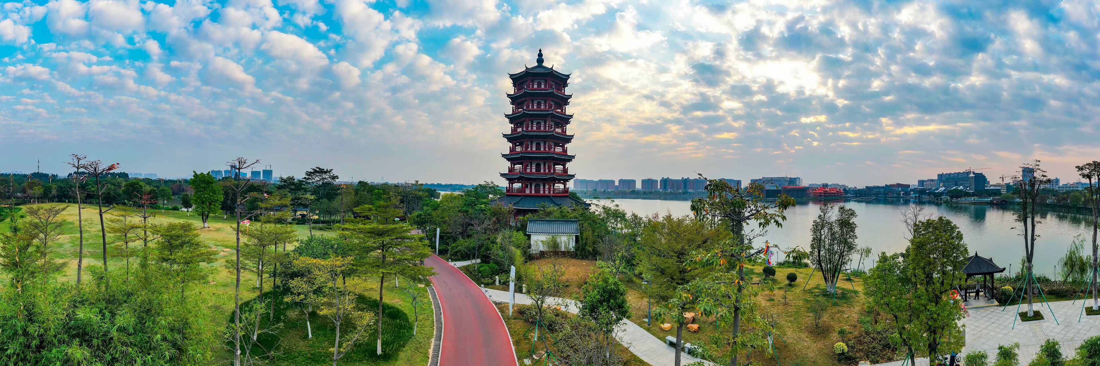 Scenery of Huayang Lake Wetland Park in Dongguan, China