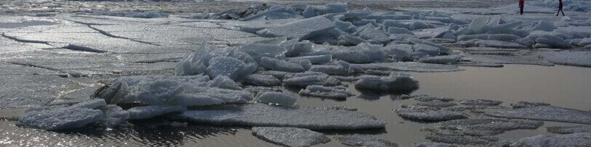 The Baltic sea slowly getting back into liquid state.