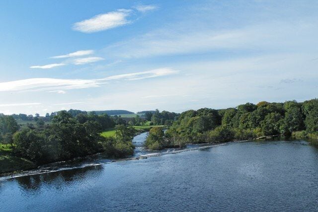 Weir from Chollerford Bridge